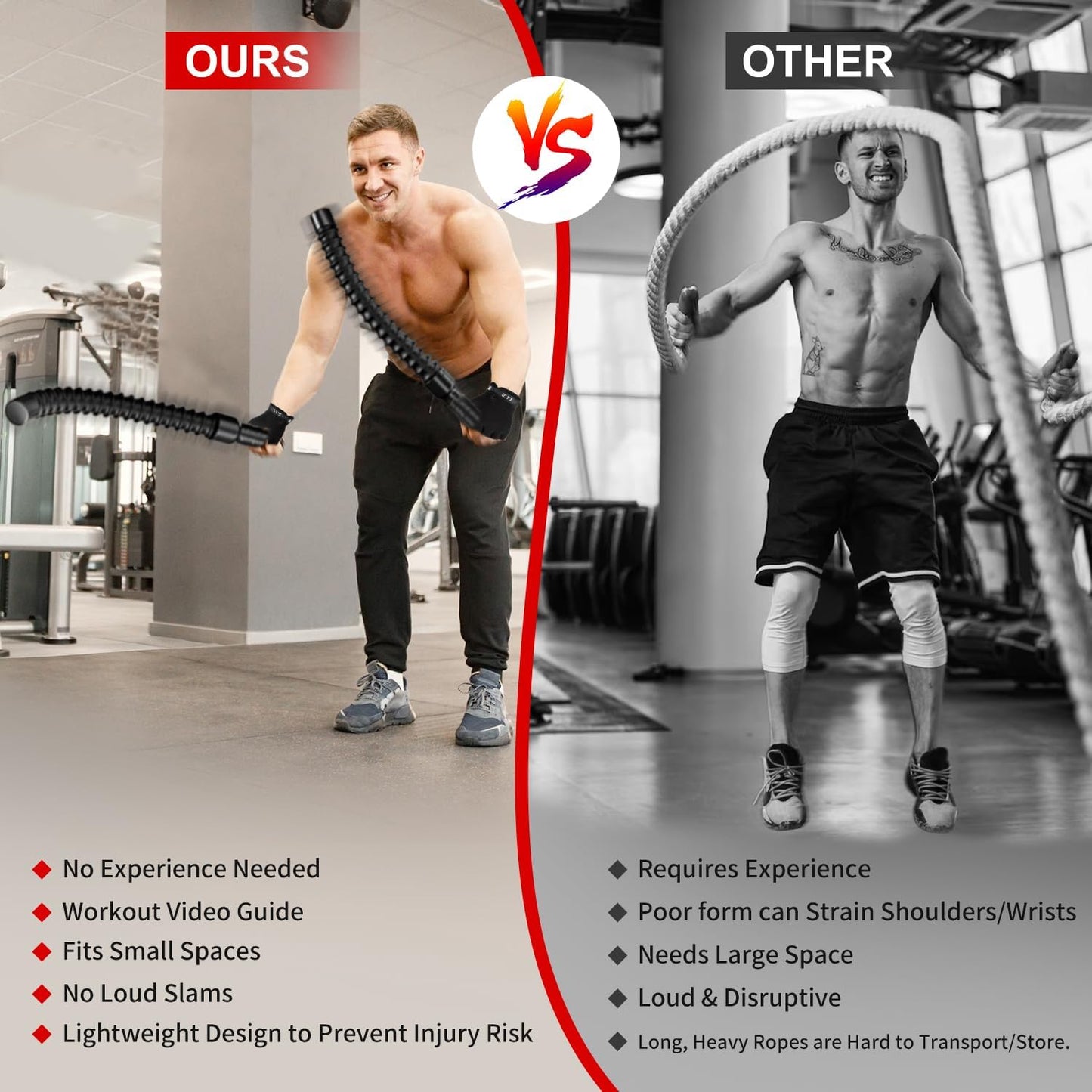 FlexTitan™ Rope-Free Battle Rope